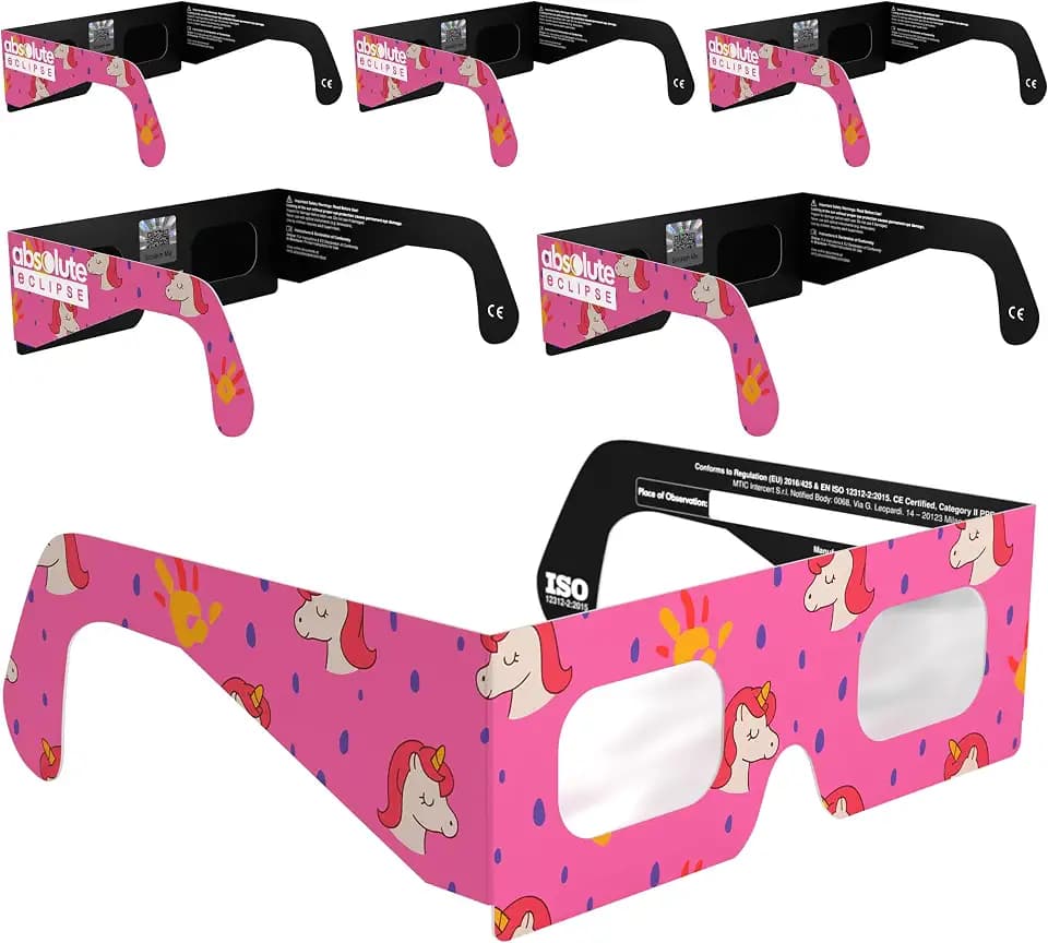 Absolute Eclipse Sonnenfinsternis Brille 2026 zum Sehen der Sonnenfinsternis - ISO 12312-2 CE Zertifiziert - 12. August 2026 - Erwachsene Kinder - EU Hersteller Anerkannt AAS - 55+ Designs