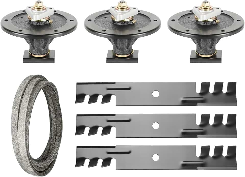 ILONPA 48 inch Deck Rebuild Kit 107-8504 Spindle Assembly Fit for Toro Z Master ZT Z400 Z449 Z450 Z452 5000, Grandstand Mower, Includes Spindle 285-881, Blade 038-5350-00, 5/8" x 176" Belt 106-7369