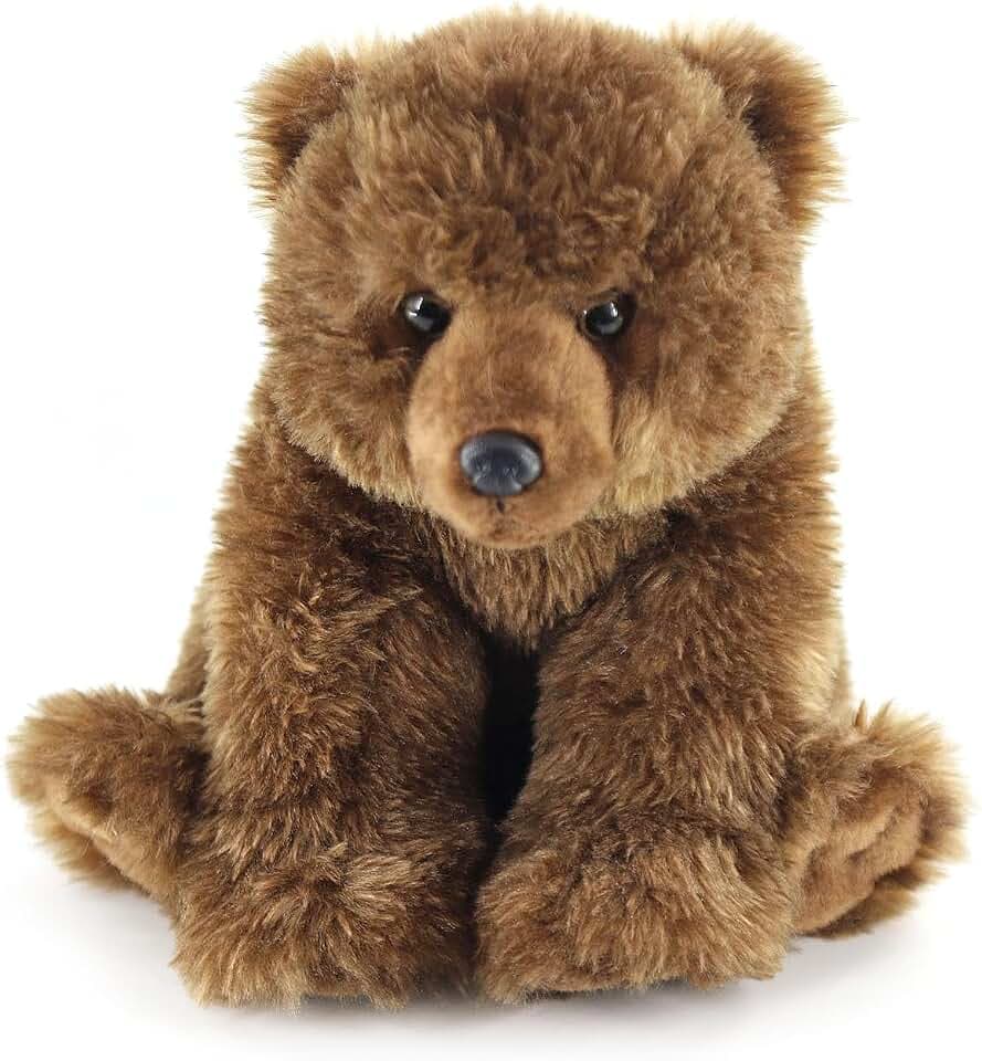 The Petting Zoo Grizzly Bear Stuffed Animal, Wild Onez, Kids Gifts, 12 in