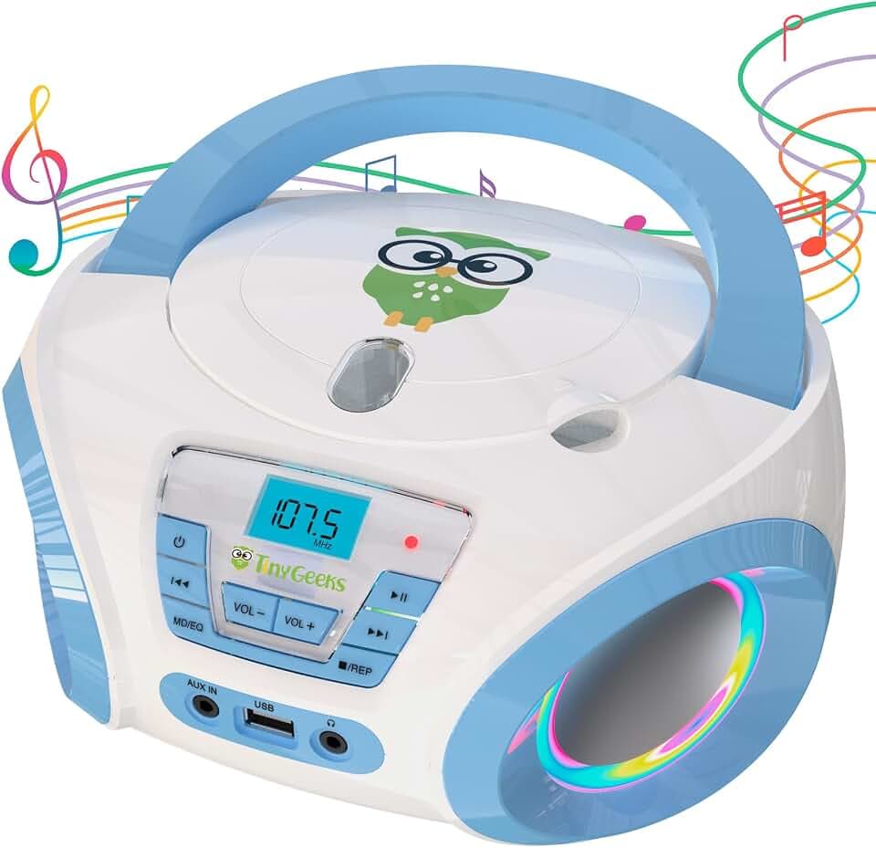 Tunes Kinder CD Player mit UKW Radio und Lautsprecher inklusive Batterien
