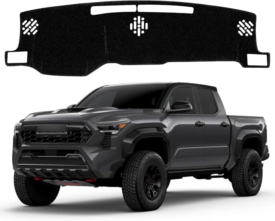 Dash Cover Mat for Toyota Tacoma 2024 2025 2026 Accessories Non-Slip Dashboard Cover Mat Sunshade UV Rays Protector Interior Accessories(Not fit HUD)