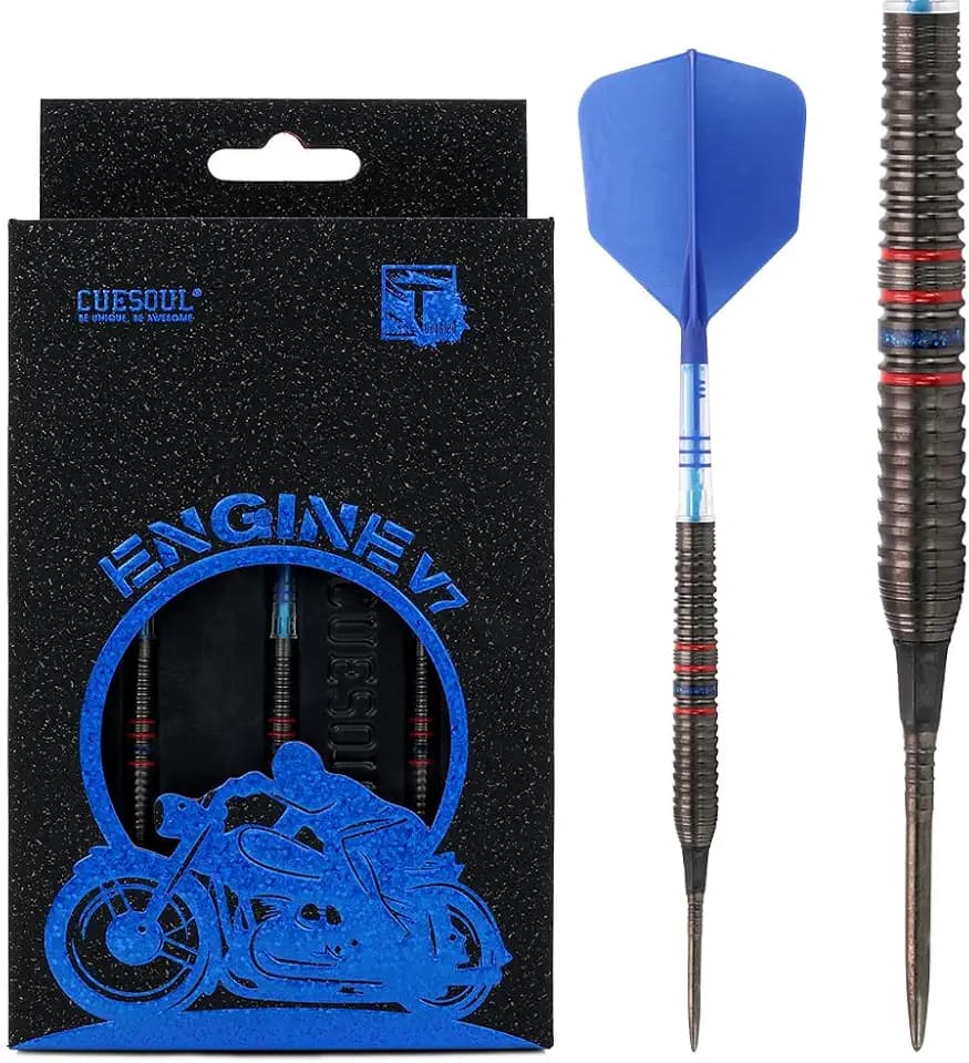 CUESOUL Engine V7-V9 OTO Serie 18g/19g/20g/21g/22gStahlspitze,90% Wolfram-Dart-Set mit ROST T19 Carbon Flight