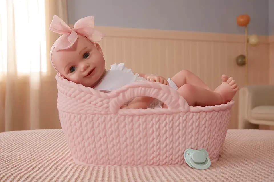Baby born Real Hand-Painted, Realistic Reborn Baby Doll Girl - Light, Open Eyes, the Rest is a Surprise - Ages 3+