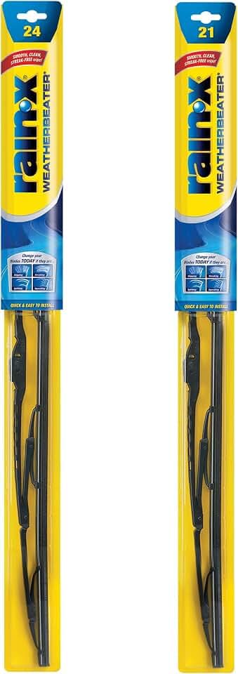 Rain-X 820247 WeatherBeater Wiper Blades, 24" and 21" Windshield Wipers (Pack of 2), Automotive Replacement Windshield Wiper Blades That Meet Or Exceed OEM Quality And Durability Standards