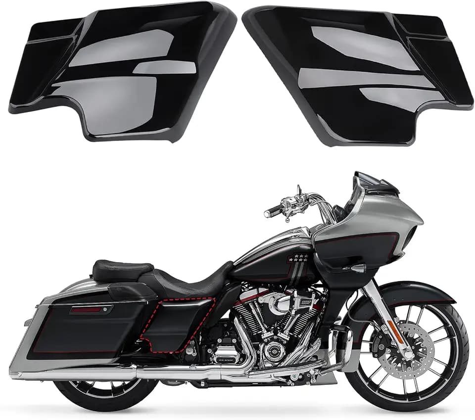 Gloss Black Side Cover Panels for Harley Touring 2009-2025