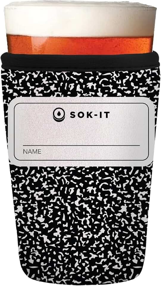 Sok It PintGlassSok Beer Glass Sleeve Insulated Neoprene Cover (Compose Yourself, Pint Glass Sleeve)