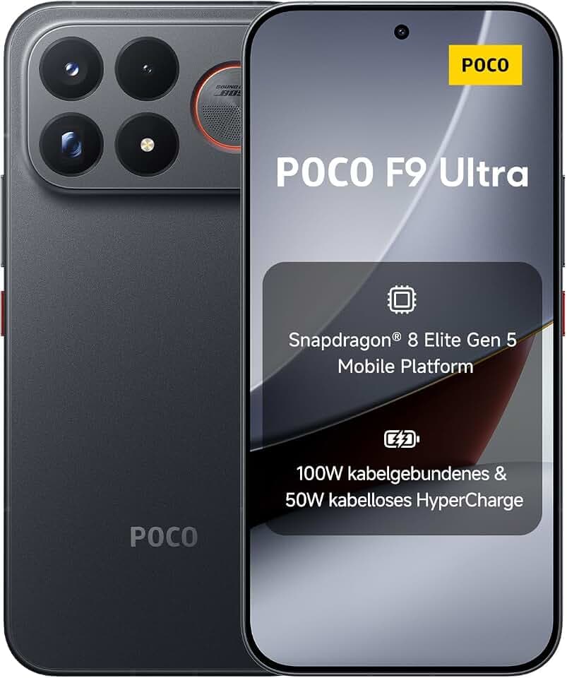 Poco F9 Ultra, Smartphone 16+512 GB, Black, 8050mAh Akku, 100W Laden