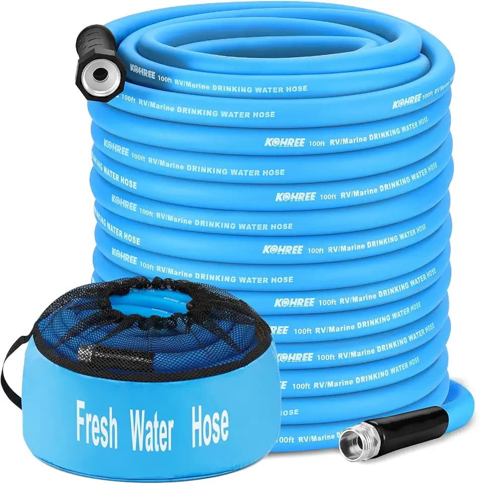 Kohree 100 FT RV Water Hose, 5/8'' Premium Drinking Water Hose, No Odor