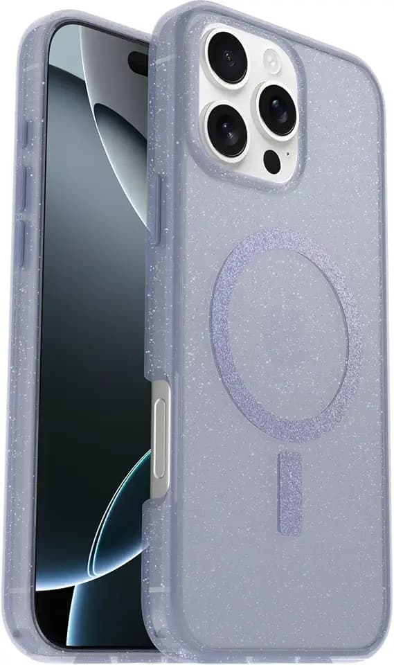 OtterBox Symmetry Clear MagSafe Case for iPhone 16 Pro Max, Purple
