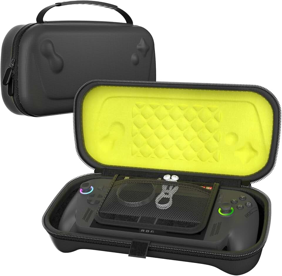 ProCase Carrying Case for ROG Xbox Ally & Xbox Ally X 7" 2025, EVA Hard Travel Storage Bag with 5 SD Card Slots, Protective Pouch for Handheld Gaming Console & Accessories -Black