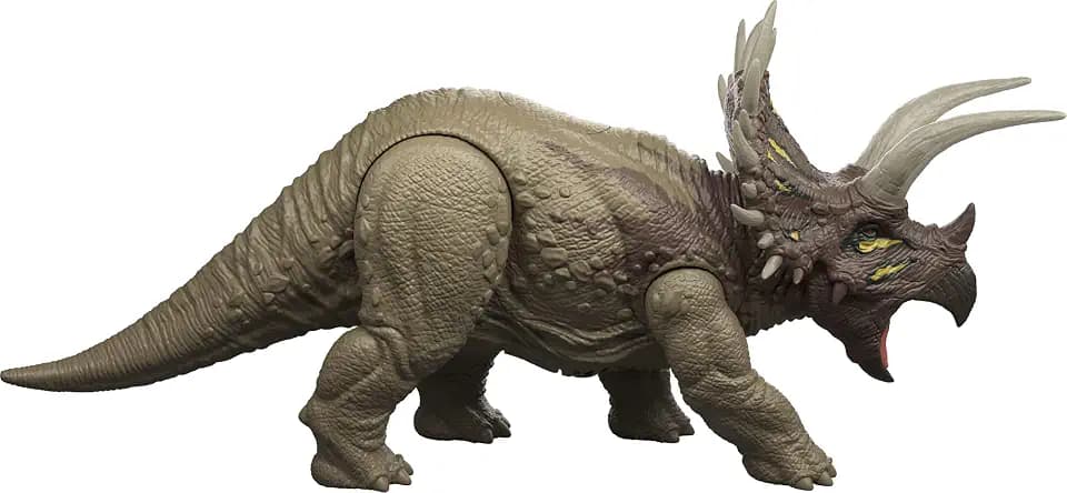 Mattel Jurassic World Wild Roar Triceratops Dinosaur Figure