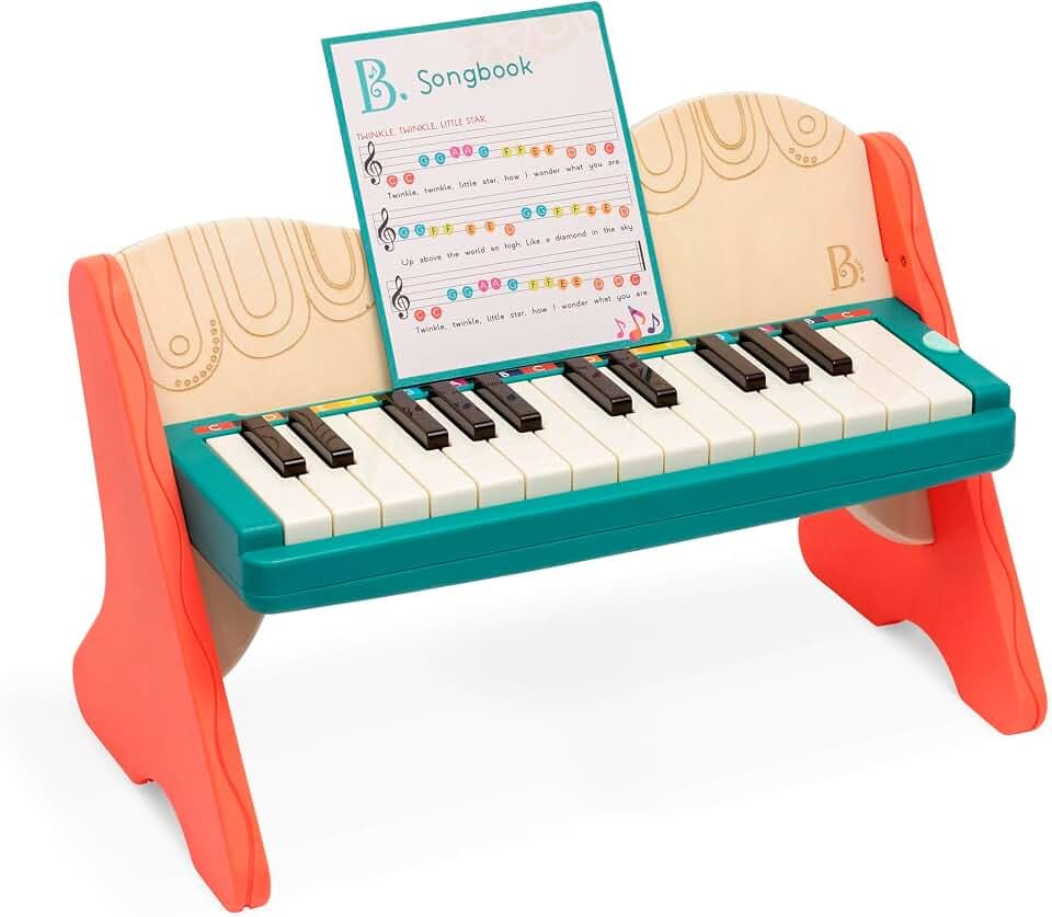 B. toys Mini Maestro Holz-Spielzeugklavier mit farbcodierten Tasten, Piano