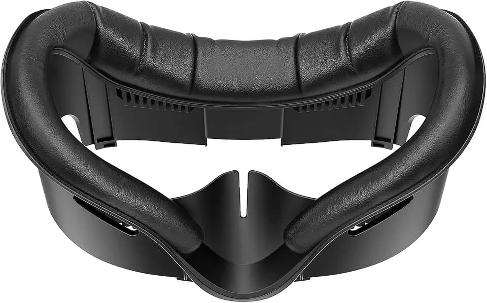 Face Pad for Meta Quest 3 Facial Interface for Oculus Quest 3 Accessories Sweet-Proof PU Leather Foam Cushion Face Cover Replacement Black
