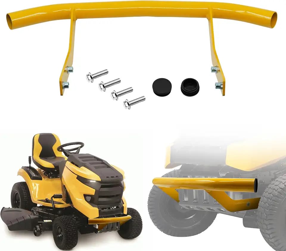 Front Bumper Tube - Compatible with Cub Cadet XT1 XT2 GT50 GX54 ST54 LX42 LX46 LX50，Front Bumper Kit Replacement#683-05155-4021 & OEM 19A30020100, 19A30020OEM -Yellow Heavy-Duty