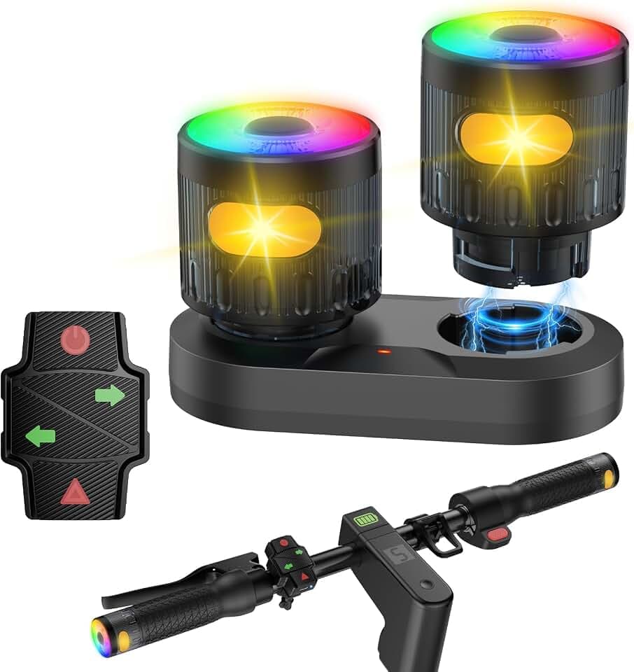 E Scooter Blinker Griff mit Farbwechsel-Lichtern Roller Blinklicht