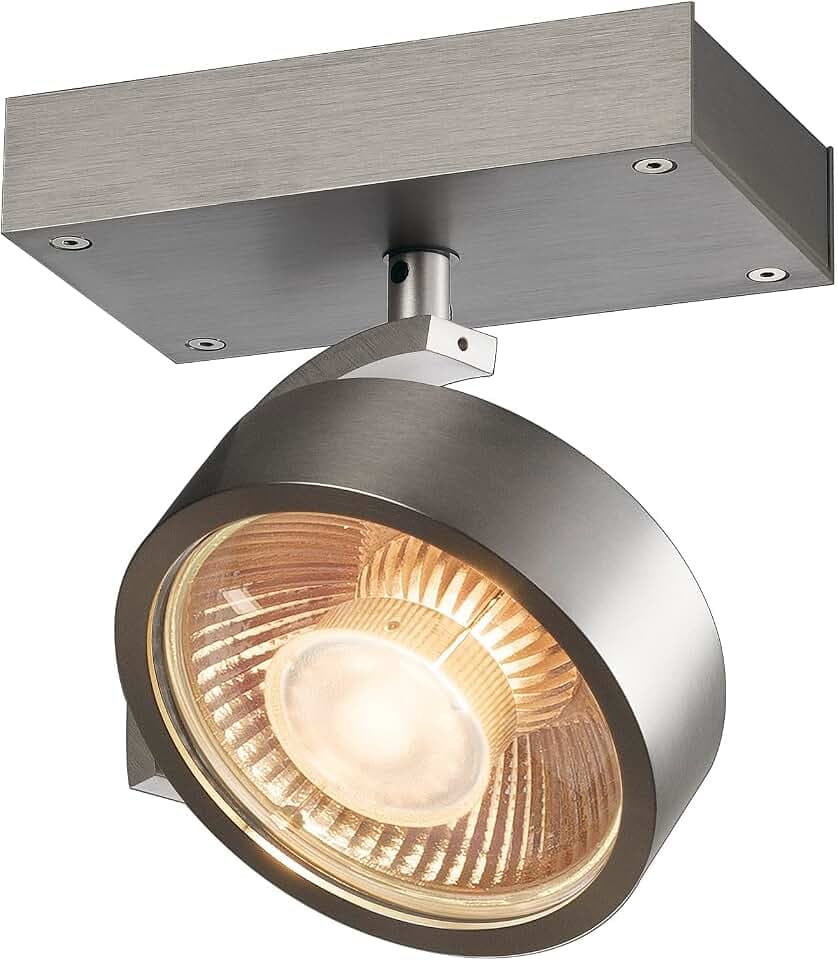 SLV KALU | Dimmbare Wand- und Deckenleuchte zur Beleuchtung innen, LED Strahler, dreh- und schwenkbar, LED Spot, Deckenstrahler, Decken-Lampen | einflammig, GU10, rund, Aluminium, max. 75W