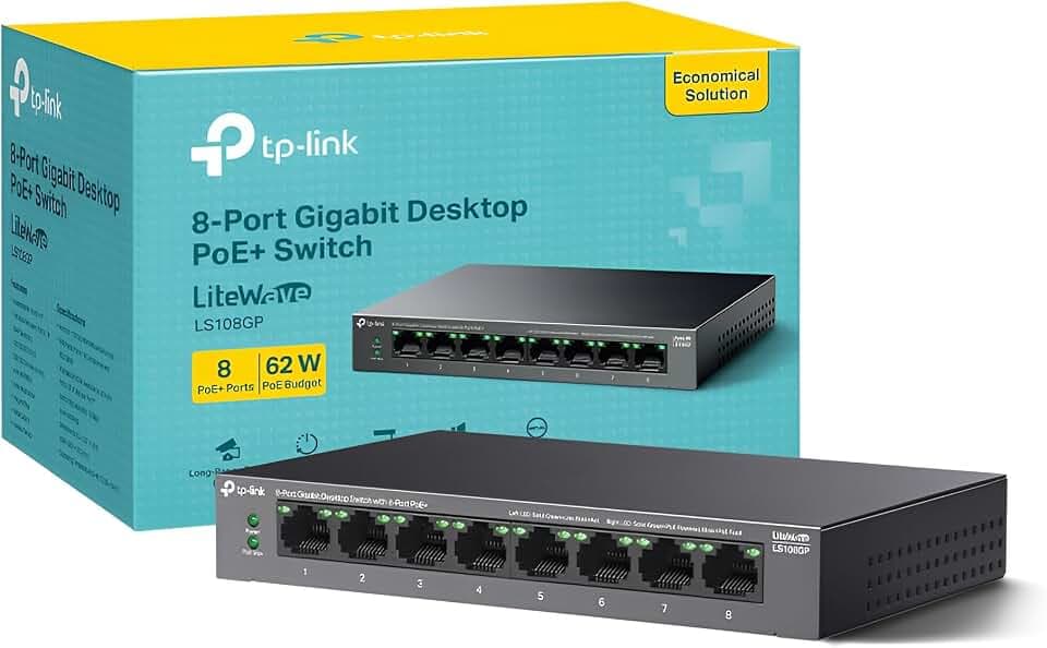 8-Port Gigabit Switch with 8-Port PoE+