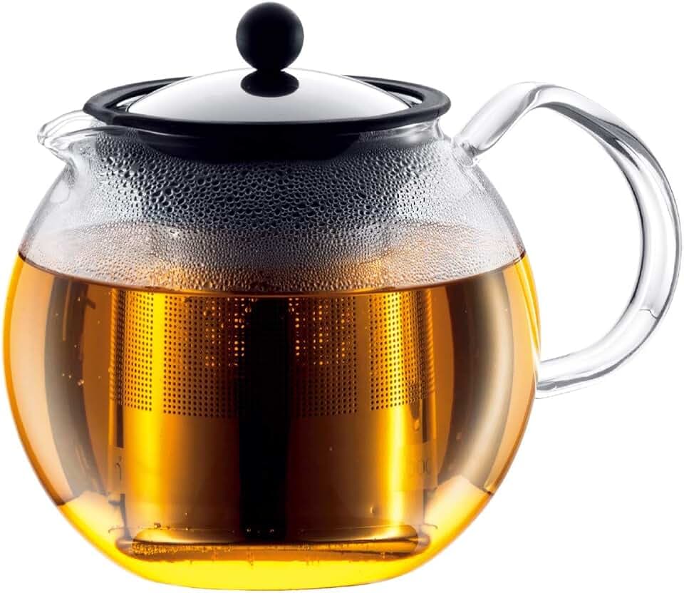 Bodum 1801-16 Assam Teebereiter mit Edelstahlfilter, 1.0 l