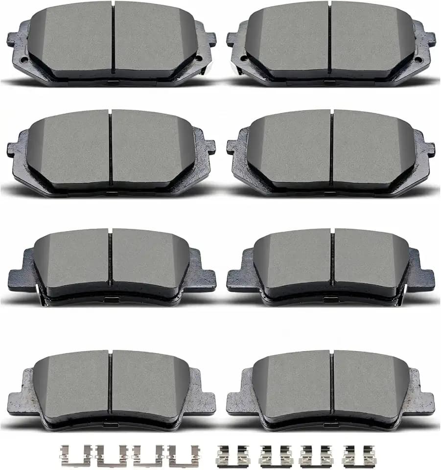 D1736 D905 Front Rear Ceramic Brake Pads With Clips For 2014-2021 Infiniti Q50 8pcs