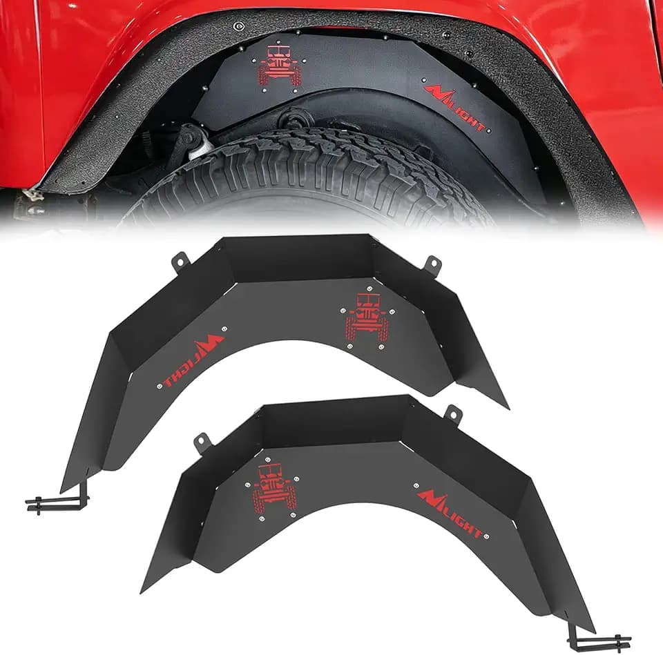 Nilight TJ Rear Inner Fender Liners for 1997-2006 Jeep Wrangler TJ & LJ
