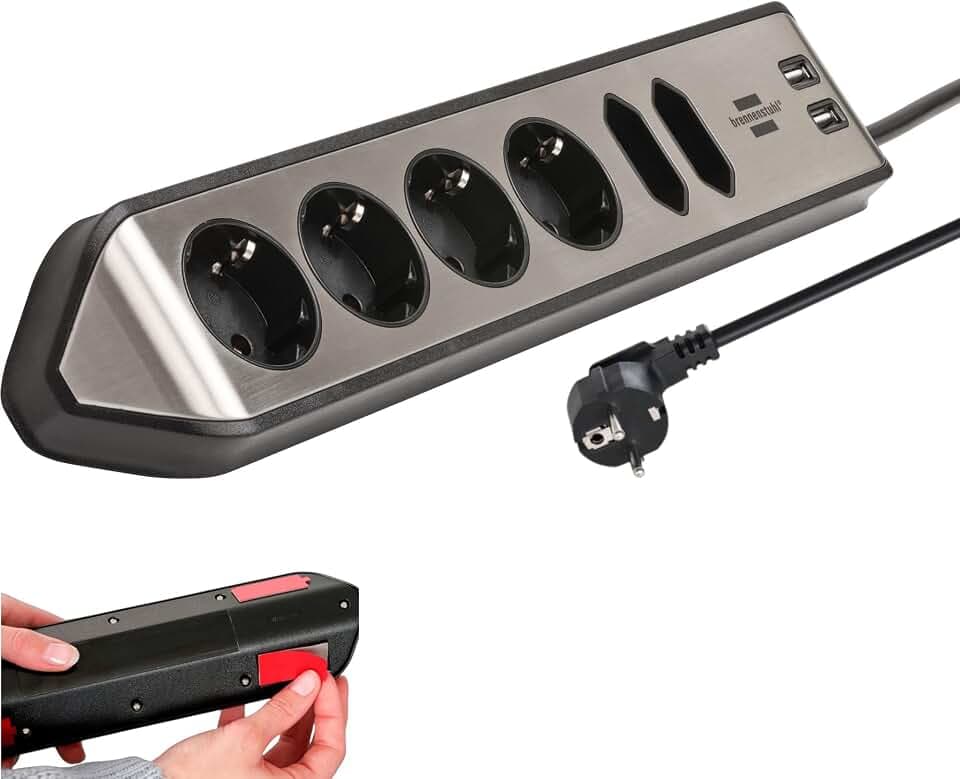 brennenstuhl®Estilo Ecksteckdosenleiste 6-Fach