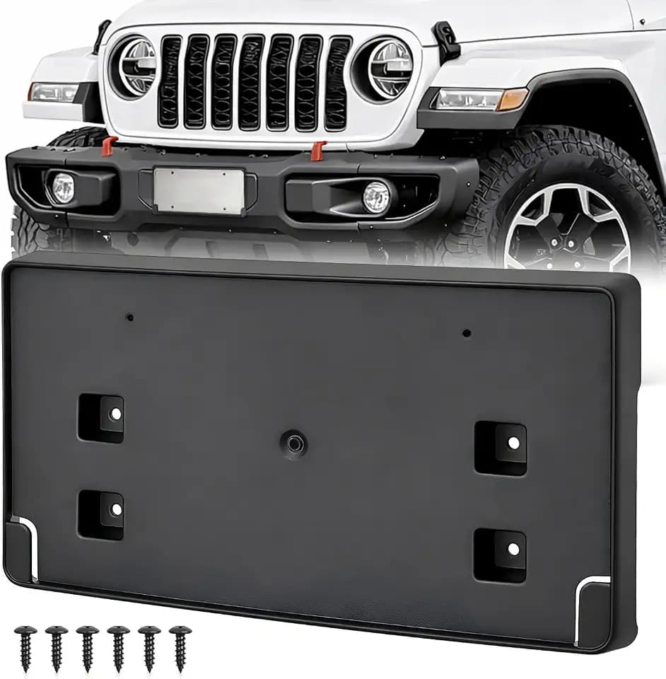 Nilight Front License Plate Bracket for JL 2018-2026# 68295610AA CH1068150