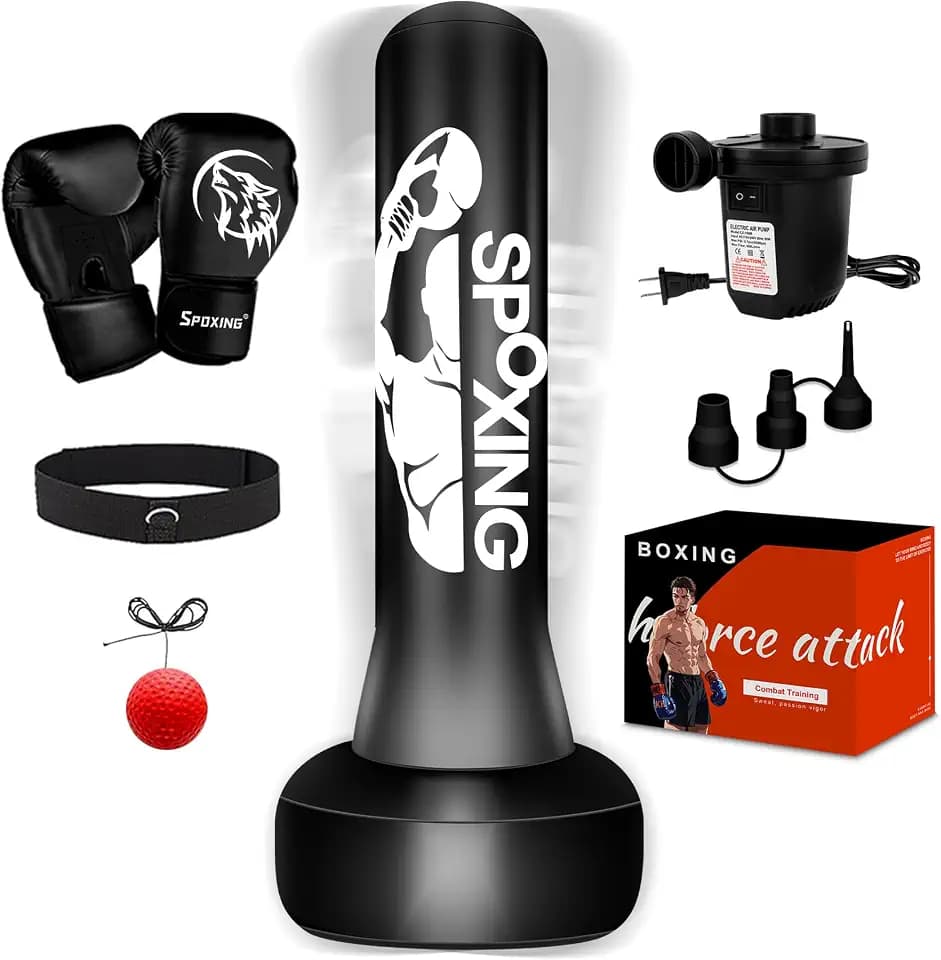 Punching Bag for Adults Teens, 70" Heavy Duty Boxing Bag with Stand