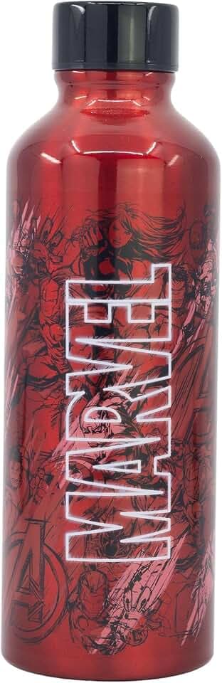 Marvel-Trinkflasche aus Aluminium für Jugendliche und Erwachsene, wiederverwendbar, 755 ml, Rot
