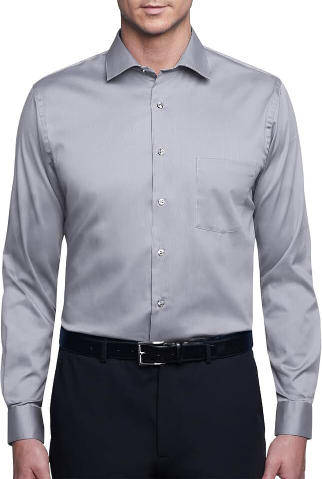 Van Heusen Men's Dress Shirt Regular Fit Flex Collar Stretch Solid