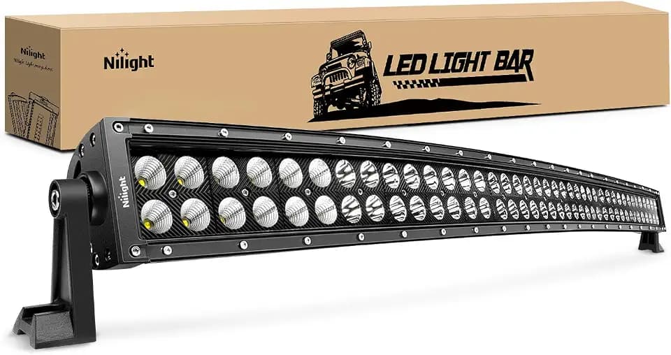 Nilight - 71014C-A 42" 240W Spot Flood Combo High Power LED Driving Lamp LED Light Bar Off Road Fog Driving Work Lights for SUV Boat Jeep Lamp
