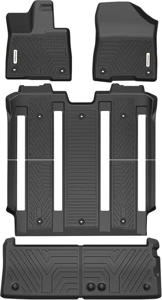 YITAMOTOR Floor Mats Fit Toyota Sienna 7 Seats 2021-2026 (Not Fit 25 26 Platinum), TPE All-Weather Custom Fit Floor Liners for Sienna XLE/XSE/Limited/Edition, 1st & 2nd & 3rd Row & Cargo Liner, Black