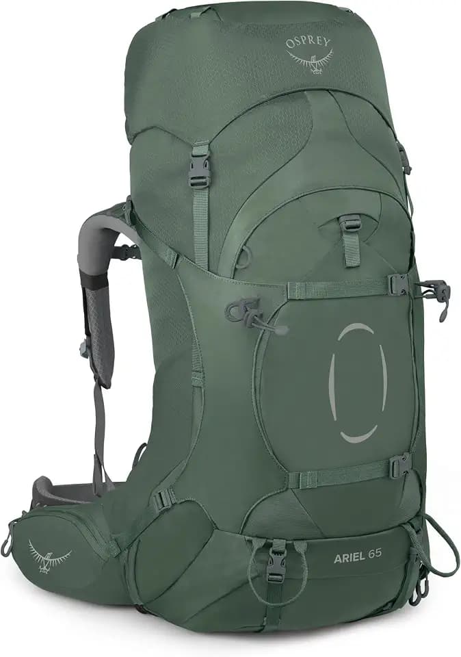Osprey Ariel 65L Women's Backpacking Backpack, Koseret Green, WXS/S, Extended Fit