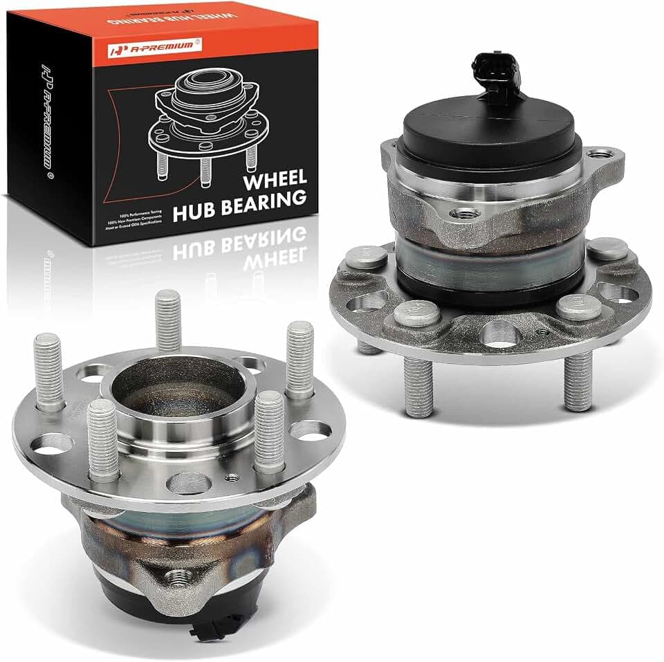 A-Premium 2 x Rear Wheel Bearing and Hub Assembly with ABS & 5-Lug