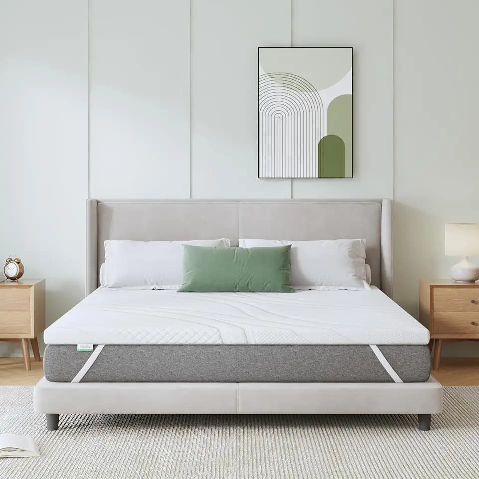 Novilla Matratzen Topper 140x190 7.5cm Höhe Gel Topper Memory Foam MatratzenTopper für Boxspringbett Wohnwagen Schlafsofa Matratzenauflage Bezug Waschbar Oeko-TEx