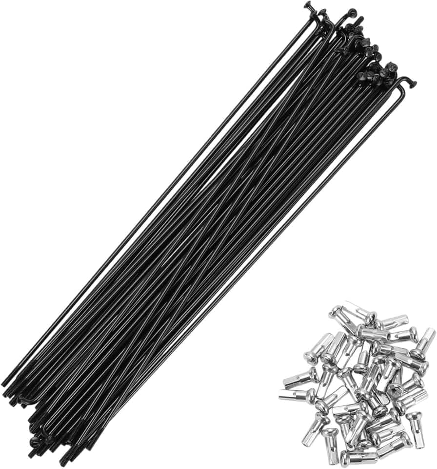 Bike Spokes 14G Mountain Bike Spokes Steel Black 36Pcs