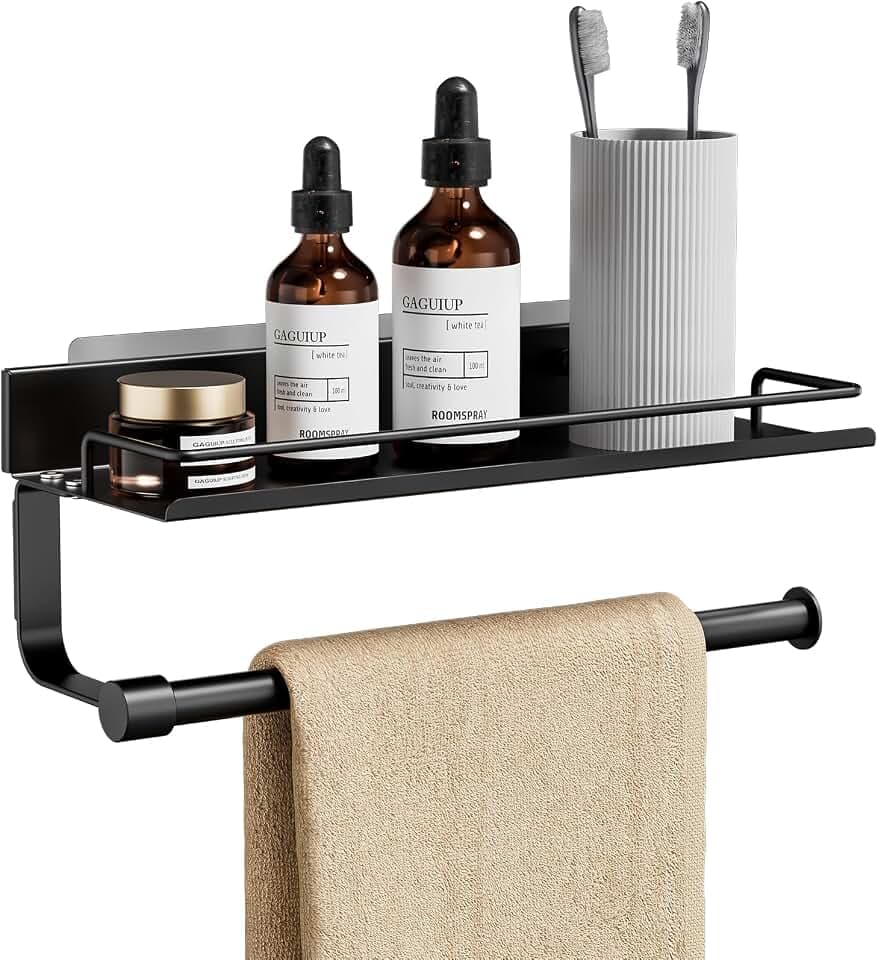 Hand Towel Holder for Bathroom, Self Adhesive Paper Towel Holder Wall Mount