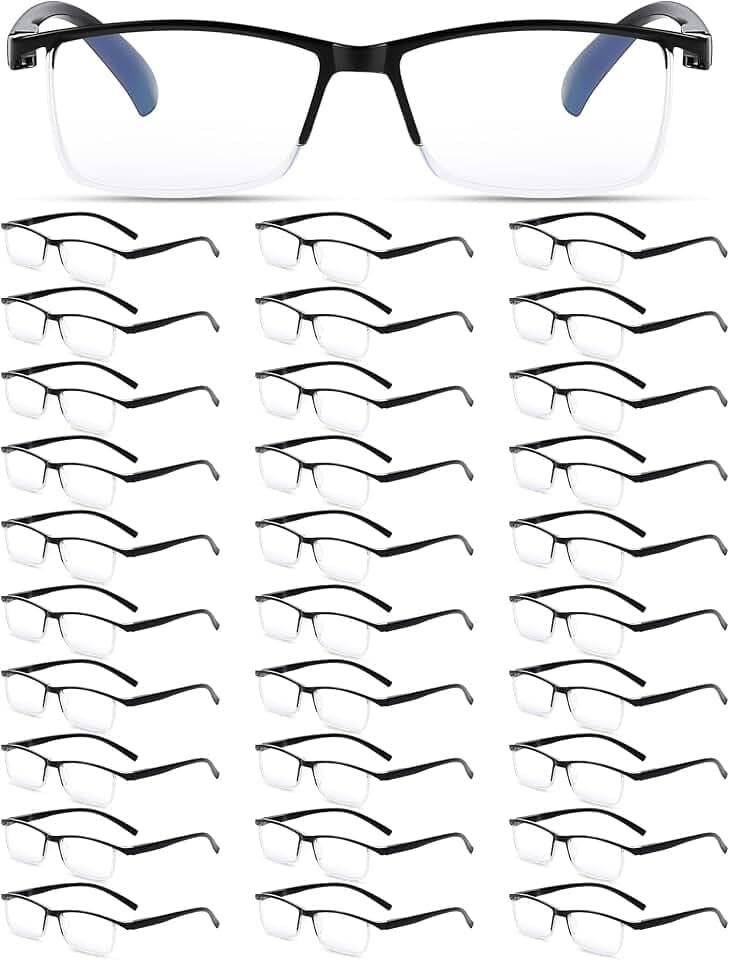 Copkim 30 Pcs Reading Glasses Bulk Men Women Lightweight