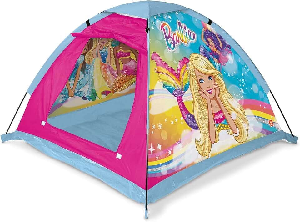 Mondo Toys – Garden Tent Gartenzelt Barbie – Spielhaus für drinnen und draußen für Jungen und Mädchen – tragbares Geschenk-Zelt für Kinder – inklusive Tragetasche – 28517