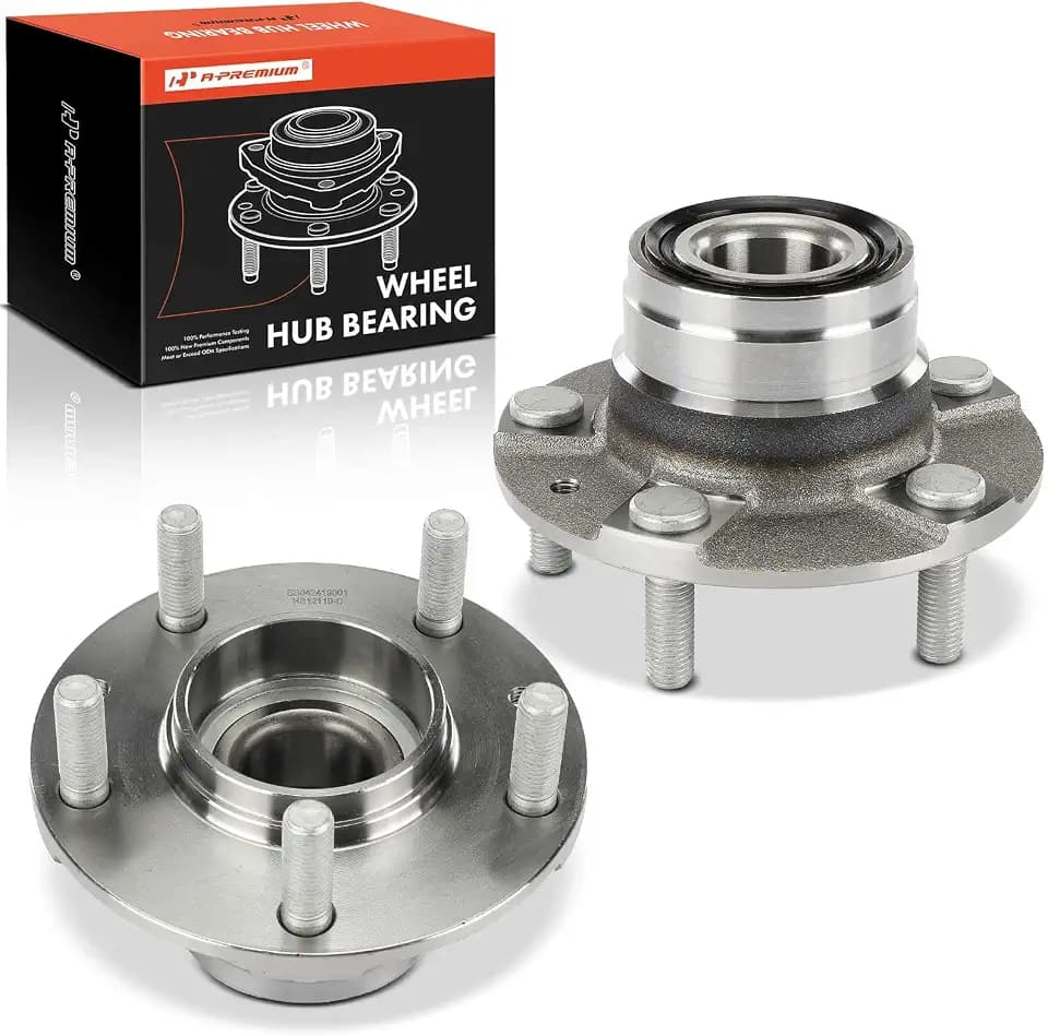 A-Premium 2 x Rear Wheel Bearing and Hub Assembly with 5-Lug
