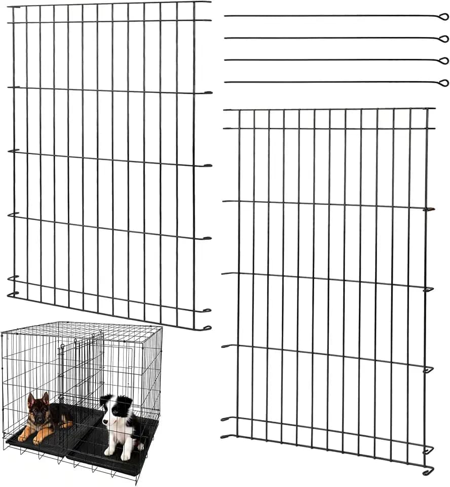Dog Crate Divider Panel 2-Pack, 28" H Adjustable Kennel Divider