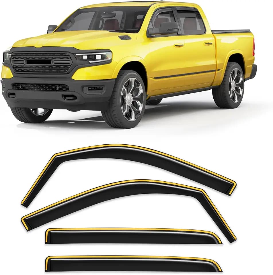 in-Channel Window Rain Guard for Dodge RAM 1500 2019-2026 CrewCab