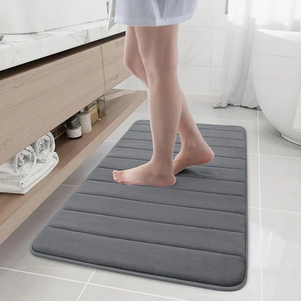 Buganda Memory Foam Bath Mat 44 x 24, Ultra Soft Absorbent Bathroom Rugs