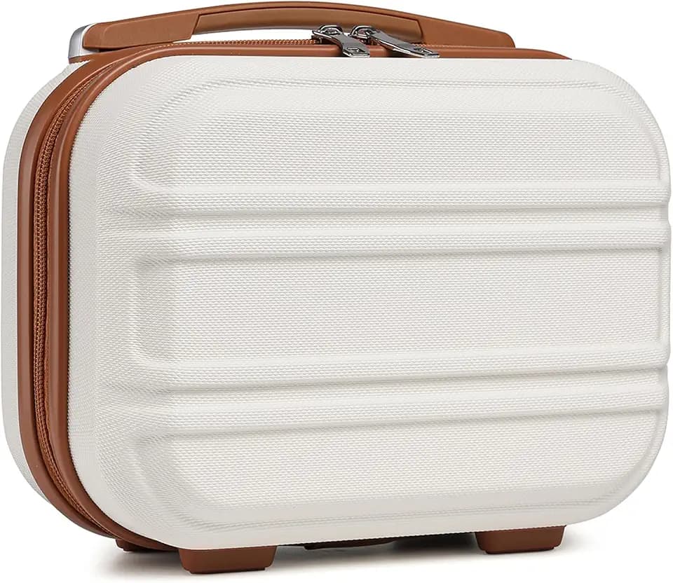 Kono Kosmetikkoffer Schminkkoffer Box Organizer Beauty Case, cremeweiß, 30,5 cm, Kosmetikkoffer