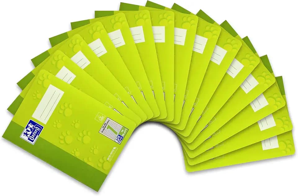 Oxford Schulheft A5, 16 Blatt, Lineatur 1, liniert, 15 Stück
