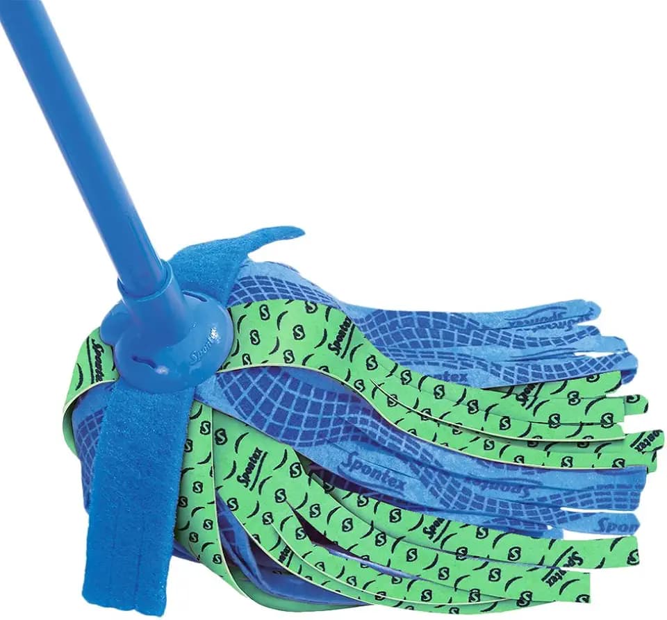 Spontex Multi+ Wischmopp, 1 Stück – mit Schwamm & Scheuerstreifen für alle Böden