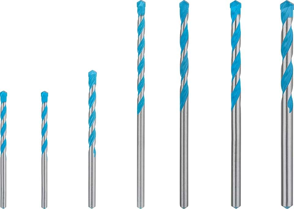 Bosch 7x EXPERT CYL-9 MultiConstruction Bohrer Set (für Beton, Weiche Fliesen, Ø 5-10 mm, Professional Zubehör Schlagbohrer/Schrauber, Bohrmaschine/Schrauber)