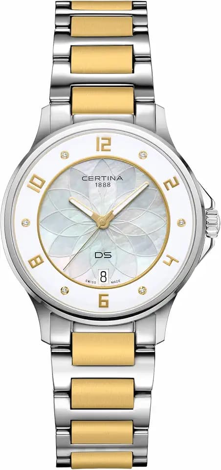 Certina, Womens, DS 6 Lady, 35, mm, Steel, Quartz, Precidrive, Watch, White Mother of Pearl, Steel, C0392511211600