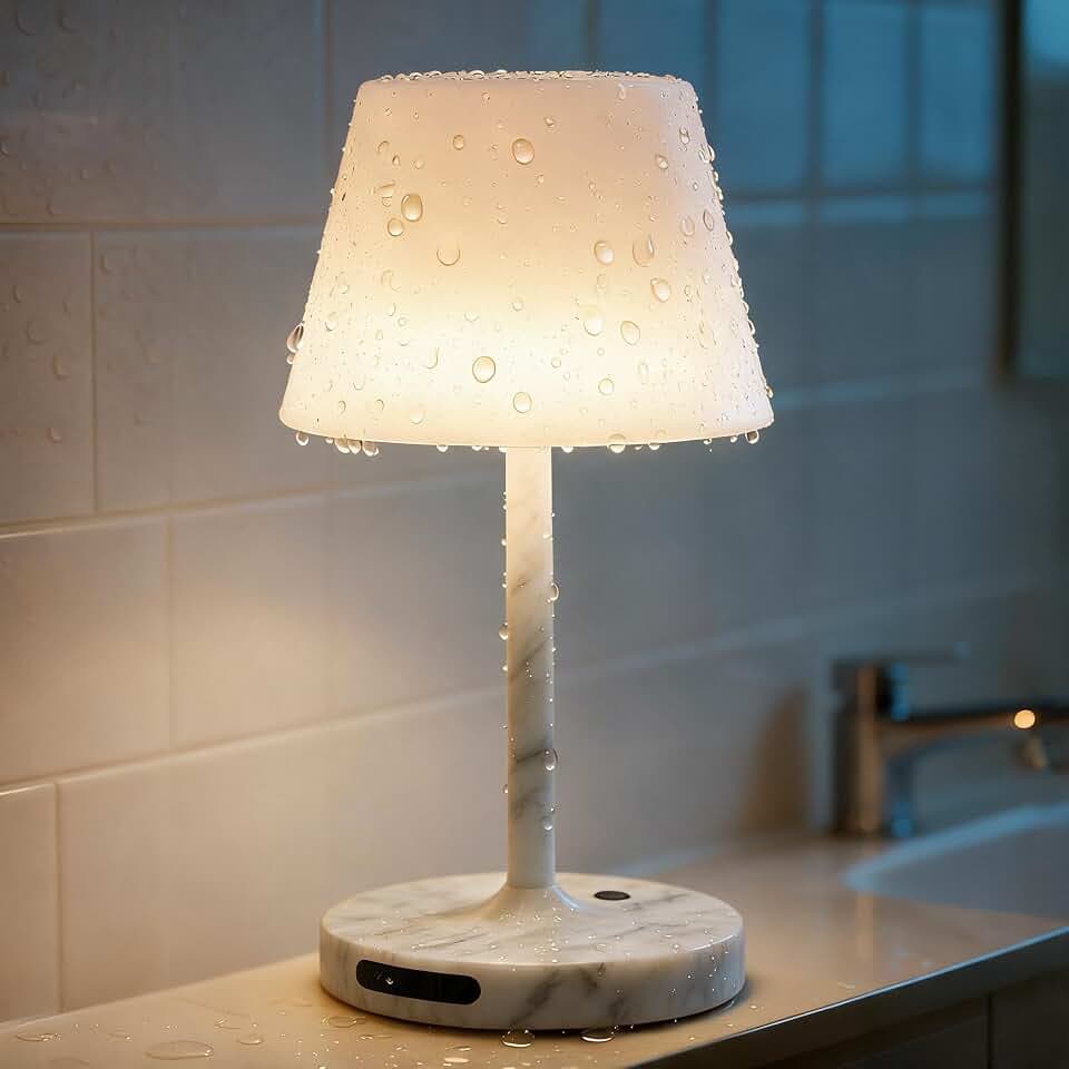 SAIWEYA Outdoor Waterproof Shower Lamp, 5200mAh Rechargeable Bathroom Lamp