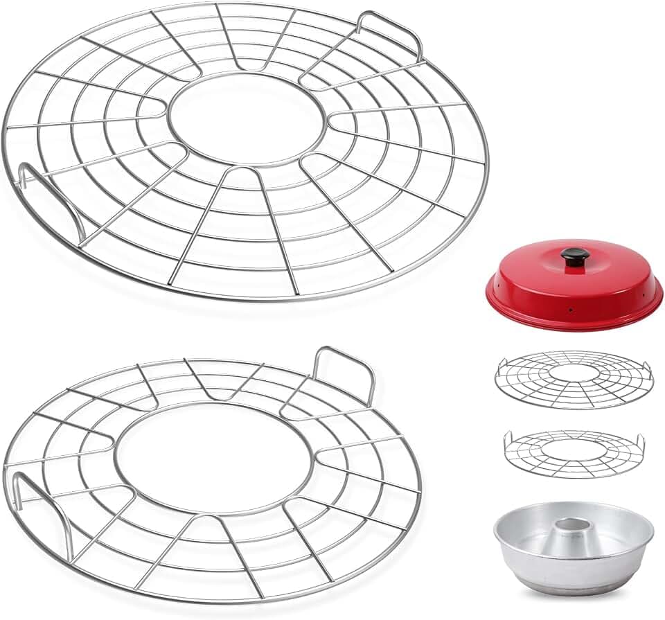 webake Grillrost Edelstahl mit Griff 2 Stück Passend für Omnia Backofen