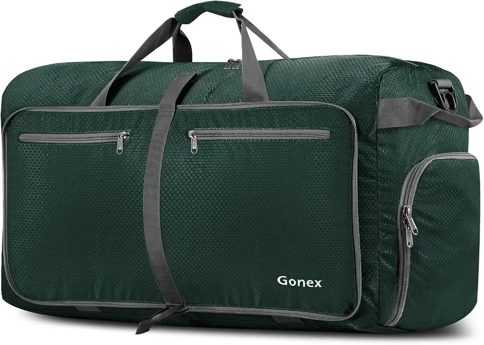Gonex 150L Foldable Travel Duffle Bag with Shoe Compartment, Lightweight